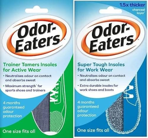 Image of Happy Bees Bundle Odor-Eaters Insoles Trainer Tamer Super Tough Ultra Comfort 2 Pack (Trainer Tamer/Super Tough Bundle)