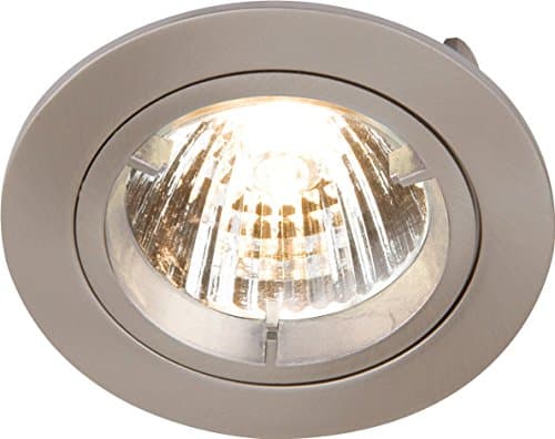 Image of Knightsbridge IP20 230V/12V GU10/MR16 Recessed Fixed Twist and Lock Aluminium Downlight, Brushed Chrome