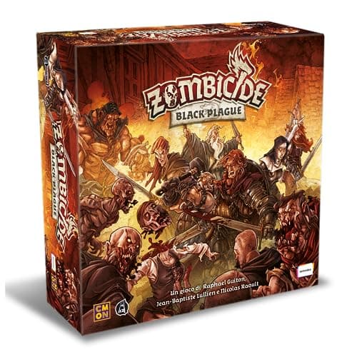 Image of Asmodee Zombicide Black Plague Board Game, Italian Edition, 14 Years+, Black, Base Game