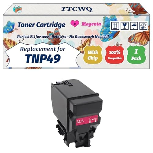 Image of TTCWQ Compatible for Konica Minolta TNP49 Toner Cartridge Work for Konica Minolta Bizhub C3851 C3351 Printers, with Chip, High Yield 6900 Pages, High-Definition Printing (1 Pack Magenta)