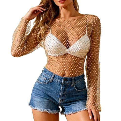Image of Women's Glitter Sequin Vest Tank Top Sequin Sleeveless Dressy Sparkle Blpuse Party Clubwear Cocktail Camisole Shirt Bling Rave Outfits Carnival Fancy Dress Party Dress Up Costumes(A1 Gold,L)