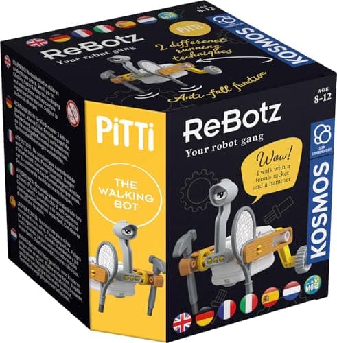 Image of Thames & Kosmos - ReBotz: Pitti: The Walking Bot, Build Your Own Robot, STEM Experiment Kit, Easy to Build Science Kit for Kids, Collect them All, Suitable for Ages 6+