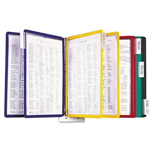 Image of Durable Wall Mounted Reference System, 10 Double-Sided Panels, Letter-Size, Assorted Colors, Sherpa Design (554100)