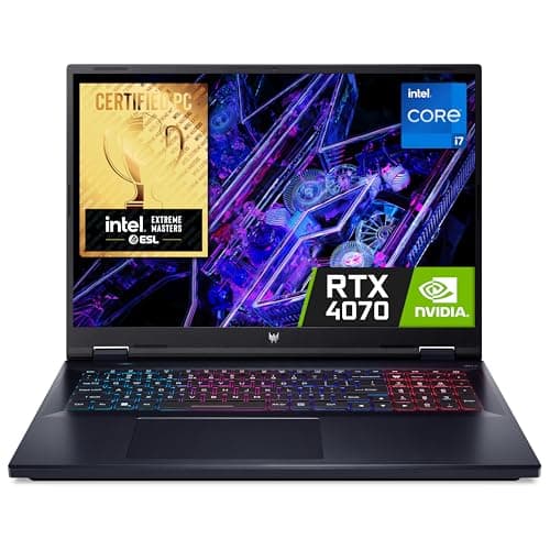 Image of acer Predator Helios Neo 18 PHN18-71 Gaming Laptop - Intel Core i7-14700HX, 16GB, 1TB SSD, NVIDIA GeForce RTX 4070 8G, 18" WQXGA IPS 165Hz DCI-P3 100%, Windows 11, Black