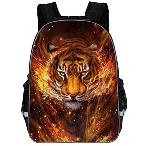 Image of 3D Animal Tiger Print Student Backpack for Primary and Secondary School Students (7,40x29x16cm/double-deck)