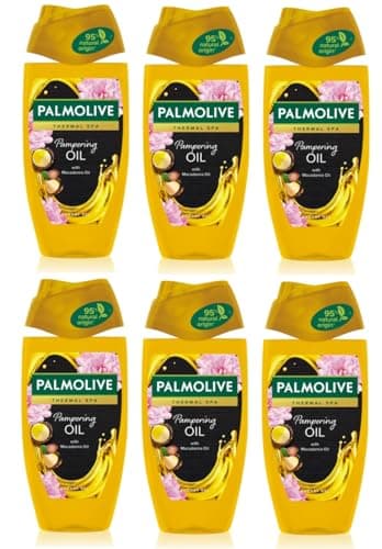 Image of 6x Palmolive Thermal Spa PAMPERING OIL Shower Gel 250ml with Macadamia Oil