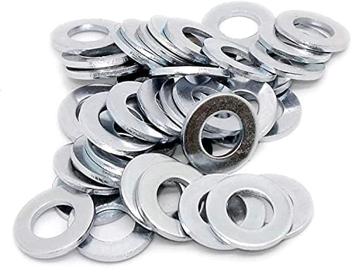 Image of TERF® 100 Pcs Zinc Plated Steel Flat Washer M10 (10mm) Flat Washers For Home Decoration Construction Plumbing Industrial Commercial Appliances Electrical Connections Automobile Machine Marine etc.