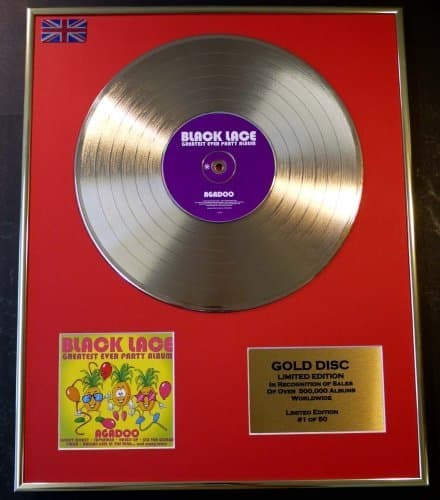 Image of Black Lace Cd Gold Disc Record Limited Edition/Agadoo
