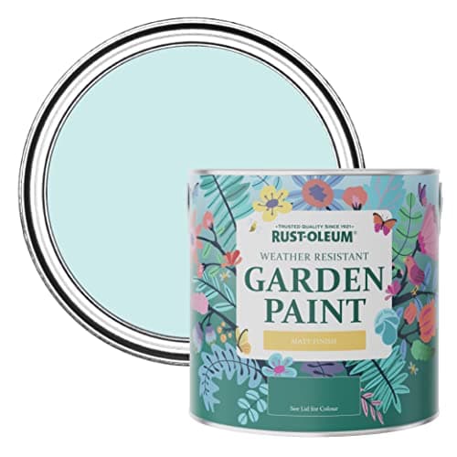 Image of Rust-Oleum Blue Mould-Resistant Garden Paint In Matt Finish - Duck Egg 2.5L