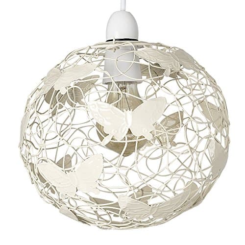 Image of MiniSun | Modern Cream Wire Frame Globe Ceiling Light Shade | Pendant Lights, Home Décor & Improvement Essential | 22cm Shade Width