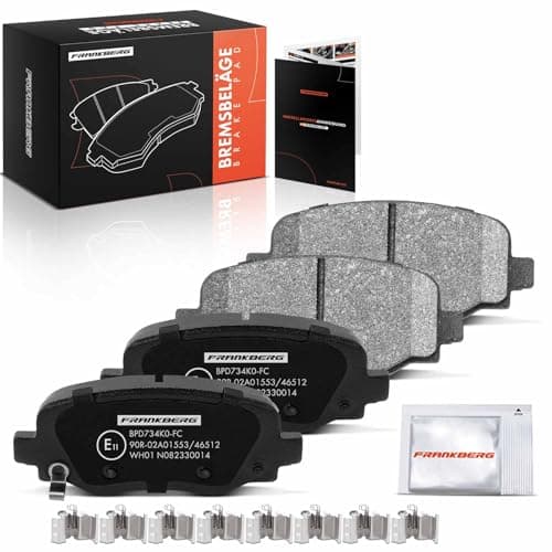 Image of Frankberg Brake Pad Set incl. 4x Pads Rear Compatible with Freemont 345 Wrangler III JK Cherokee KK Journey Replace# 68273101AA, 68225301AB