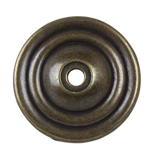 Image of GlideRite Hardware 5061-AB-50 Thin Rounded Ring Cabinet Back Plate, 50 Pack, 1.5", Antique Brass