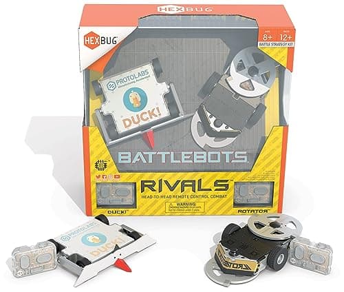 Image of HEXBUG BattleBots Rivals 5.0 (Rotator and Duck!) Toys for Kids - Fun Battle Bot Hex Bugs - Remote Controlled Robot Toy - Batteries Included - Ages 8 and up