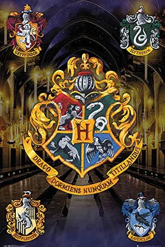 Image of Close Up Harry Potter Poster Hogwarts House Crest (61cm x 91,5cm) + a surprise poster!
