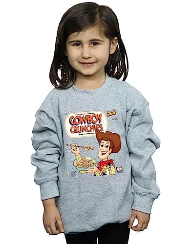 Image of Disney Girls Toy Story Woody Cowboy Crunchies Sweatshirt Sport Grey 9-11 Years