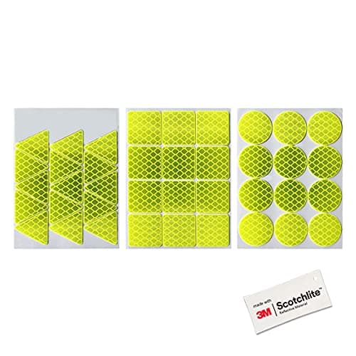 Image of Salzmann Diamond Grade Hi-Vis Reflective Stickers | Waterproof All-Weather Outdoor Safety Sticker Decals | Yellow, Orange, Red or White | Made with 3M Reflective Material