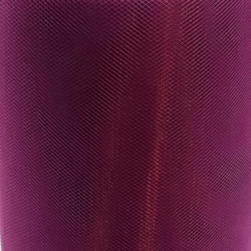 Image of Soft Tulle Fabric by the Metre 15cm (6 Inch) Wide – 1m, 3m or 5m Length – Tutu Mesh Net for Dress Making, Wedding Decor, Craft DIY, Party Decor (Purple, 5 Meters)