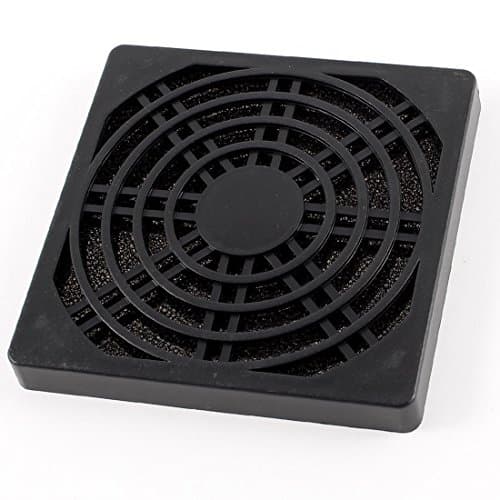 Image of sourcing map PC Computer 80mm Case Fan Plastic Dustproof Dust Filter Cover Black
