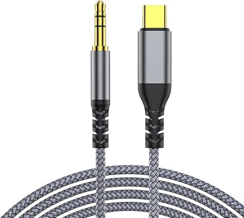 Image of USB C to 3.5mm Audio Aux Jack cable, Type C adapter to 3.5mm male headphone stereo cable car compatible with iPad Pro 2020 Google Pixel 3 4 XL, Samsung Galaxy S22 S21 S20 Ultra Note 20