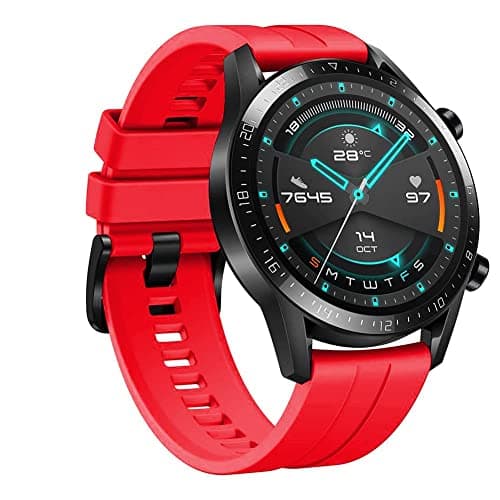 Image of Strap for Huawei Watch GT3/GT2/GT2 Pro 46mm,22mm Wristband Compatible con Huawei Watch GT Sport Active 46mm (Red)