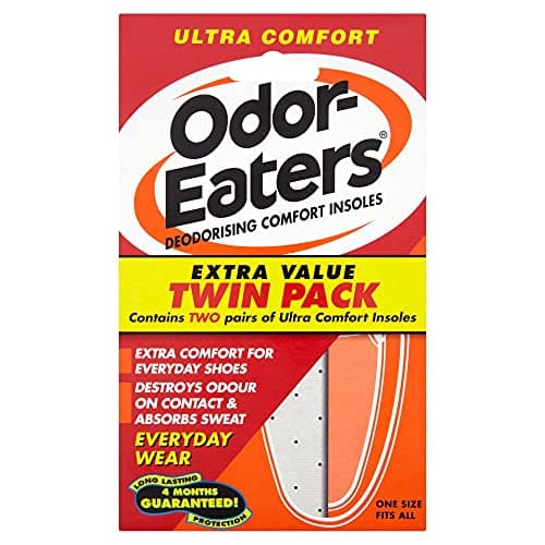 Image of Odor-Eaters Ultra Comfort, Odour-Destroying, Deodorising Comfort Insoles, for Everyday Wear Twin Pack