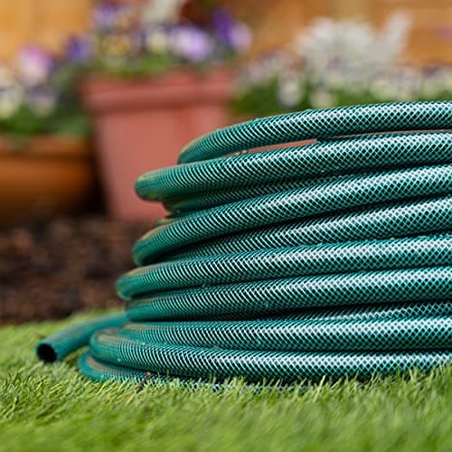 Image of HydroSure Garden Hose Pipe 12.5 mm x 15 m - Braided Reinforced Lightweight and Durable Outdoor Watering Hose with High Tensile Polyester Layer, UV-Resistant Construction for Lawn, Patio