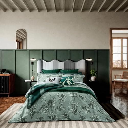 Image of Ted Baker Mint Belmar Floral 3 Piece Duvet Cover Set (Double (200x200cm))