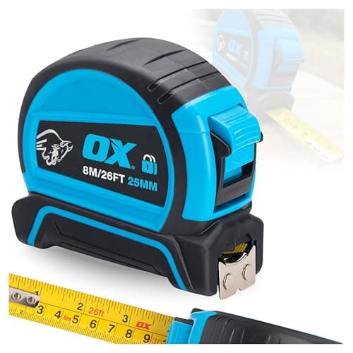 Image of OX Pro Dual Auto Lock Tape Measure - 8m, Blue