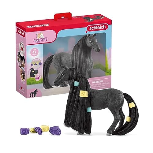 Image of SCHLEICH 42581 Horse Club Sofia's Beauties Criollo Definitivo Mare Horse Figurine Playset - 14-Piece Horse Toy Set with Brushable Hair and Grooming Accessories, Imaginative Play for Ages 4+