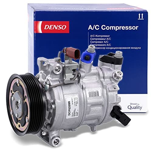 Image of DENSO A/C Compressor DCP02098 - OE-Quality Air Conditioning Compressor Replacement - Direct Fit Easy Install - Fits Audi
