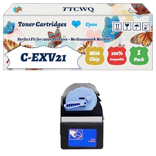 Image of Compatible for Canon C-EXV21 Toner Cartridges Work for Canon iR ADVANCE C3080i iRC 2380i iRC2880 iRC2880i iRC3080i Printers (1 Pack Cyan)