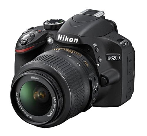 Image of Nikon D3200 Digital SLR Camera with 18-55mm VR Lens Kit - Black (24.2MP) 3 inch LCD (Renewed)