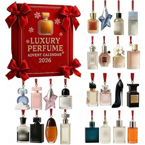 Image of Luxury Perfume Advent Calendar 2026, 24 Days Perfume Display Gift Set, 24 Days Designer Fragrances for Women & Men - Premium Holiday Countdown Gifts Set (1 Piece, Red)