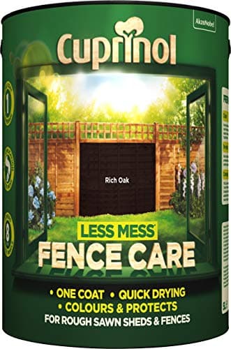 Image of Cuprinol Less Mess Fence Care Paint - Rich Oak 5L