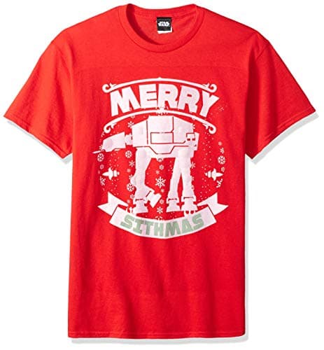 Image of STAR WARS Men's Tee T-Shirt, Red//Officially Licensed ATAT Sithmas El, XXL