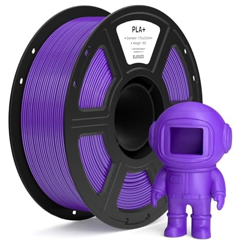 Image of ELEGOO PLA+ Filament 1.75mm Purple 1KG, High Toughness PLA Plus 3D Printer Filament Dimensional Accuracy +/- 0.02mm, 1kg Spool(2.2lbs) Fits for Most FDM 3D Printers