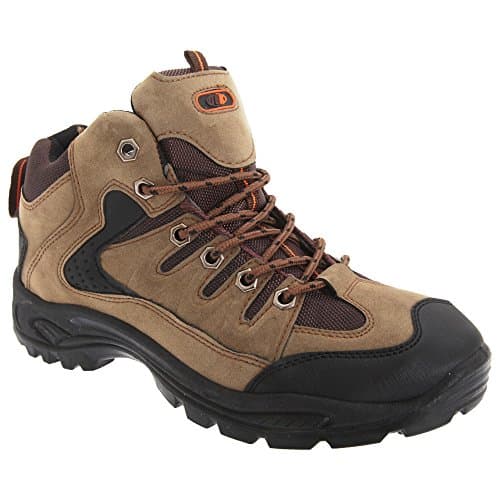 Image of Mens Khaki Lace Up Mid Trail Boot - Ontario - Khaki - size UK Mens Size 9