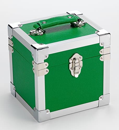 Image of Steepletone SRB07GL CD and 7-Inch Vinyl Singles Retro Style Storage Carry Case (Green)