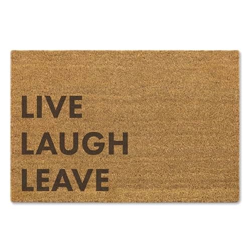 Image of A1 Graphics Ltd Live Laugh Leave Brush Door Mat Front Door Mat Funny Doormat First Home Couples Gift