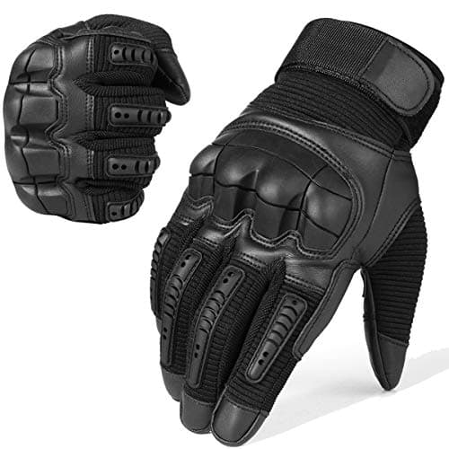 Image of WTACTFUL Touch Screen Full Finger Gloves for Cycling Motorcycle Motorbike ATV Riding Driving Racing Hunting Hiking Riding Climbing Camping Work Sports Gloves Black Size Large