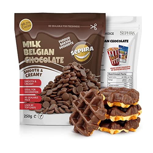 Image of Sephra Belgian Couverture Fountain Ready Chocolate Callets - Milk 250g