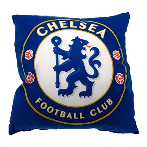 Image of Chelsea FC Official Football Crest Cushion (One Size) (Blue/White)
