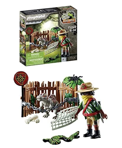 Image of Playmobil 71265 Dino Rise Baby Spinosaurus, Dinosaur in a cage, jurrasic World, Fun Imaginative Role-Play, PlaySets Suitable for Ages 5+