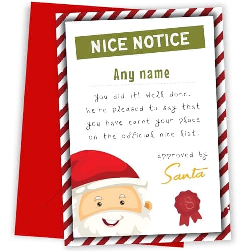 Image of Personalised Elf Report Card for Kids - Nice List/Nice Notice Letter from Elf this Christmas for Boys & Girls | Christmas Report Card