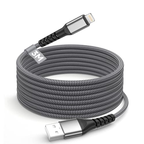 Image of BLITEZZ Lightning Fast Charging iPhone Charger Cable 3M, [MFI Certified] Extra Long USB Lightning Charging Lead Nylon Braided Apple Charger Cable Wire For iPhone 14/13/12/11 Pro Max/X/8/7/6/SE/5S/iPad