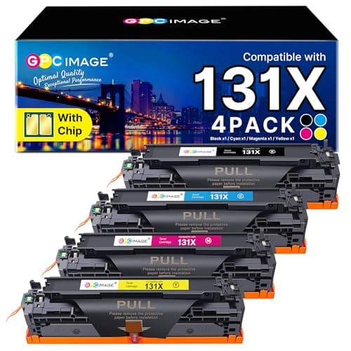 Image of GPC Image 131X Toner Cartridges Compatible for HP 131X Toner for HP LaserJet Pro 200 color MFP M276n M276nw M251n M251nw CF210X CF211X CF213X CF212X (Black Cyan Magenta Yellow, 4-Pack)