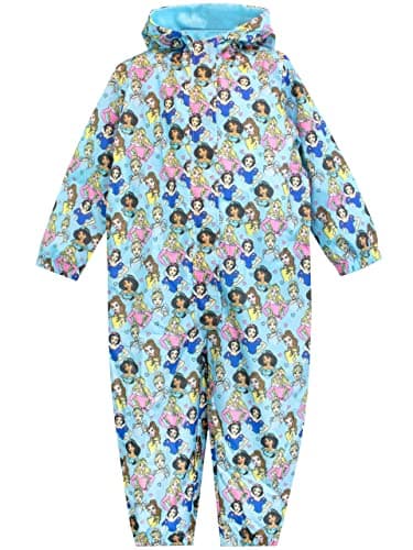 Image of Disney Puddle Suit | All in One Princess Rain Suit for Kids | Cinderella Belle Snow White Raincoat | 6-7 Years