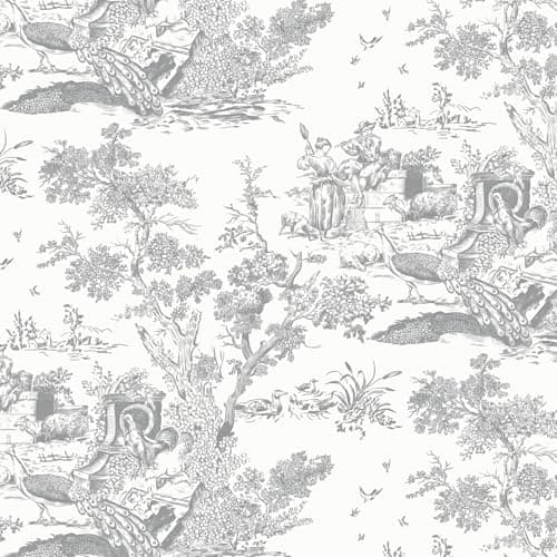 Image of Yomshi Self Adhesive Wallpaper Vintage 44×300cm Peel and Stick Wallpaper Textured Removable Waterproof Vinyl Film Grey for Bedroom Living Room Kitchen