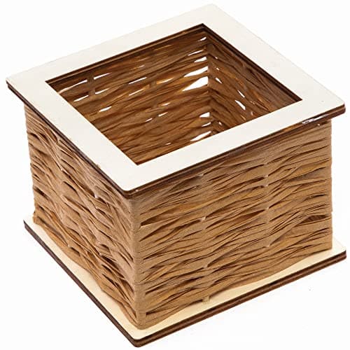 Image of Baker Ross Square Basket Weaving - 2 Pack, Wood Crafts for Kids (FC376)