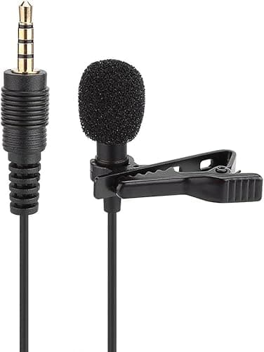Image of Lavalier Lapel Microphone,Omnidirectional Condenser Wired Clip On Lav Mic for Live on Stage,Microphone Jack 3.5 mm Lapel MicroPhone Tie Clip Voice Amplifier microphone for Android and Windows Devices